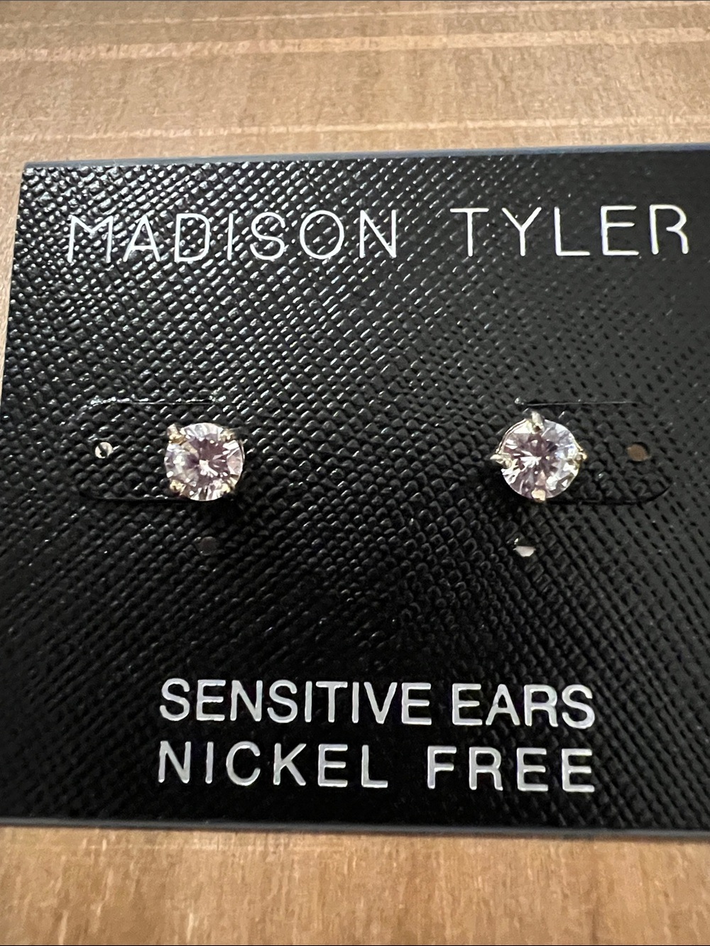 3/$18 Madison Taylor Gold Plated Round Cubic Zirconia Stud Earrings Lot 781